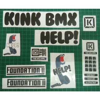 Kink BMX ช่วย! สติกเกอร์รูปลอก ลาย Kink BMX The Williams สําหรับตกแต่ง