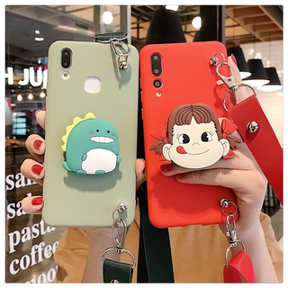 With Lanyard OPPO Realme X50 Realme 5 6 Pro Realme C2 XT X2 Q Realme 3 Pro X K3 Find X2 Pro Soft Phone Case Folding Phone Holder Casing OPPO R9s Plus R11 R11s Plus R17 Pro K1 R15X Soft Phone Cases Cartoon Tom Jerry Cover