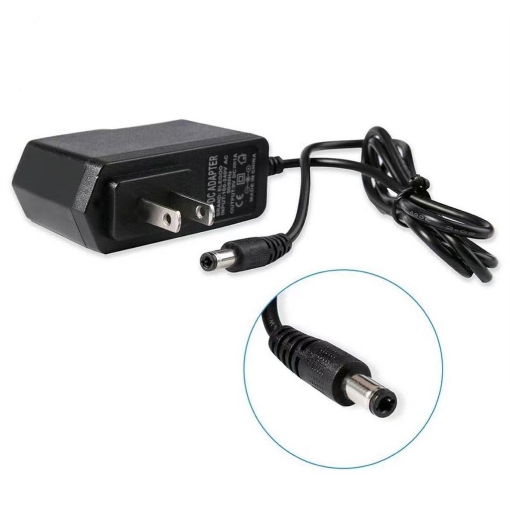 AC to DC อะแดปเตอร์ Adapter 9V 1A 1000mA (ขนาดหัว 5.5x2.5 มม.)