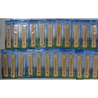 เทอโมมิเตอร์ไม้ถูกสุด ยาว 8 นิ้วThermometer ปรอท วัดอุณหภูมิแบบลายไม้แท้แบบสเกลละเอียด4X20 ซมสวยงามขนาดกำลังดีใช้งานง่าย