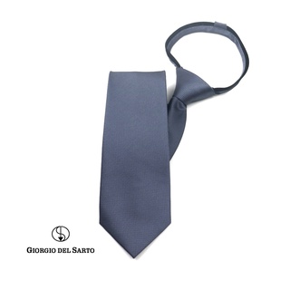 Giorgio Del Sarto Adults Zipper Tie Grey ไทซิป เนคไทสำเร็จรูปสีเทา