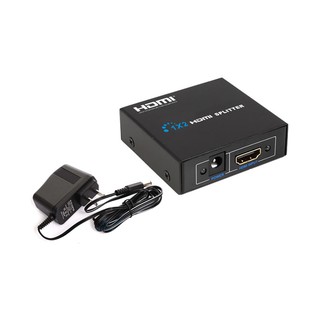 HDMI กล่องแยกจอ 2port HDMI Splitter 1x2 Support 3D(สีดำ) #1545