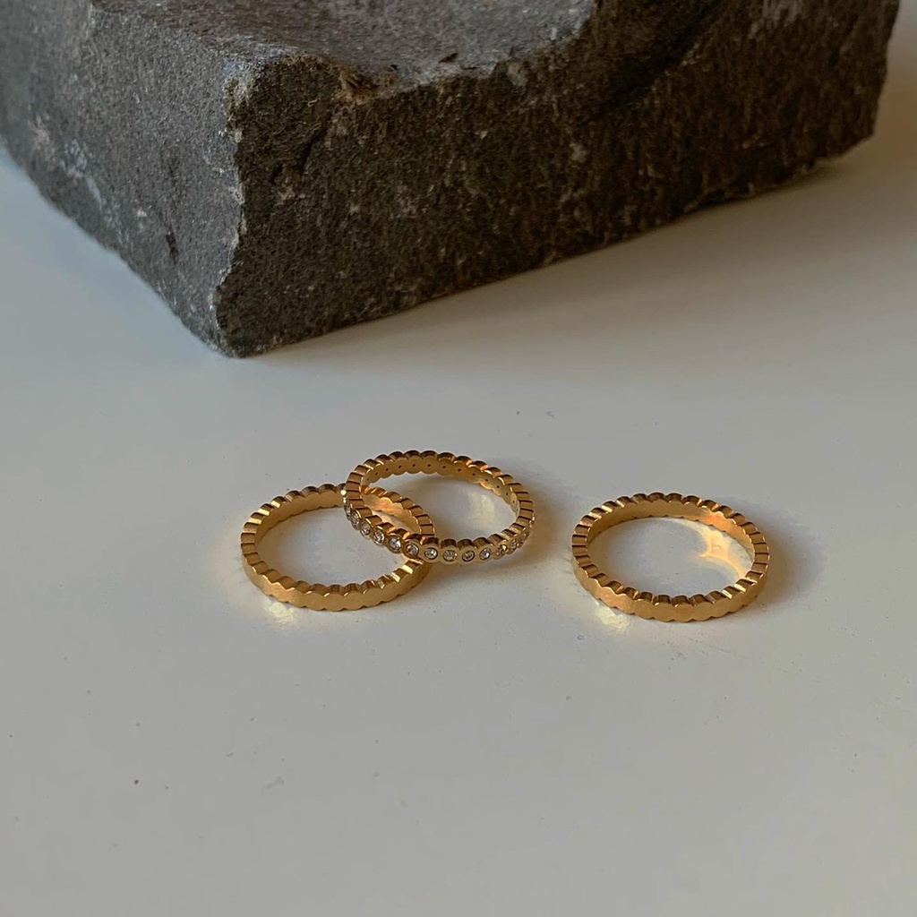 HER OBJECTIVE_HUNNYCOMB RING SET