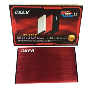 OKER BOX Hard Driveรุ่น ST-2513 USB 2.0 / 2.5" SATA รองรับได้  กล่องใส่ฮาร์ดดิส (RED)#1331