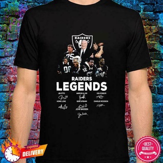 เสื้อผ้าผชเสื้อยืด ผ้าฝ้ายแท้ พิมพ์ลาย Novelty Raiders Legends John Madden สําหรับผู้ชายS-5XL