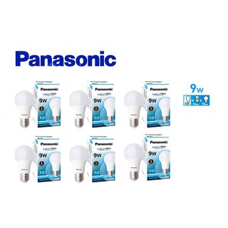 6 หลอด หลอดละ 80 หลอดไฟ Panasonic LED Bulb Neo 9W