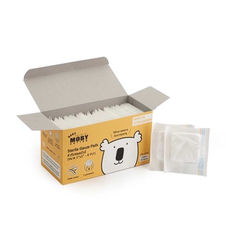 Baby Moby ผ้าก๊อซสเตอไรส์ ผ้าก๊อซ แบบซอง ขนาด 2″x2” 40 ซอง