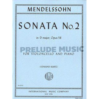 (Cello) Mendelssohn: Sonata No.2 Dmaj Op58 Vc Pft (IMC3310)