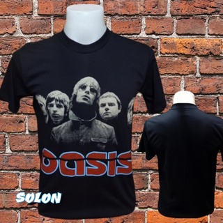 เสื้อวง OASIS แขนสั้น ไม่มีตะเข็บข้าง คอฟิต ป้ายUSA เสื้อวง เสื้อผู้ชาย เสื้อทัวร์ วงร็อคคต่างประเทศ