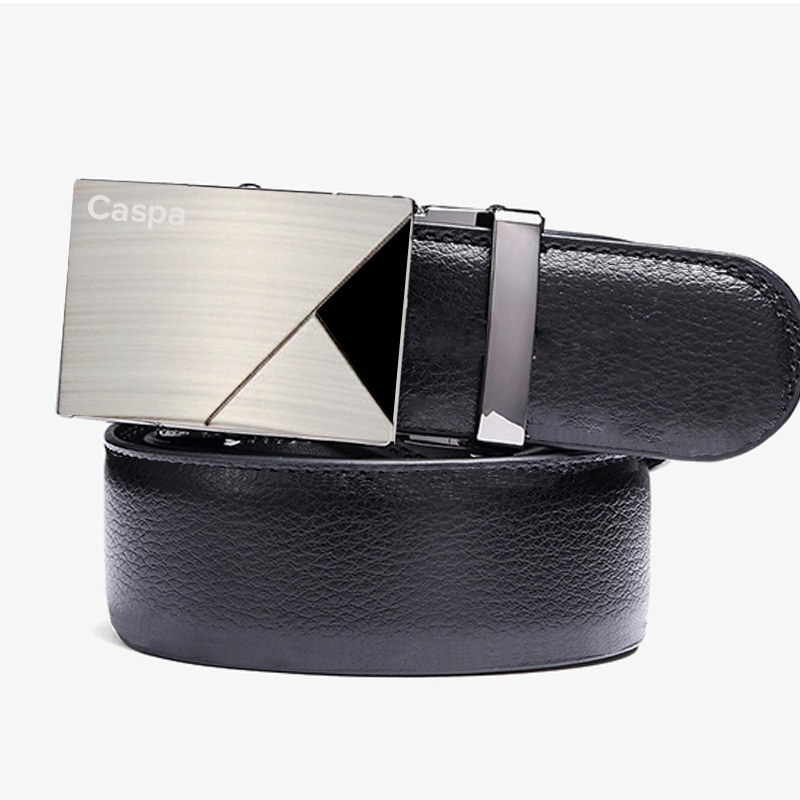 เข็มขัดผู้ชาย Logo Caspa ยาว45นิ้ว ดำ คลาสสิก ราคาถูก