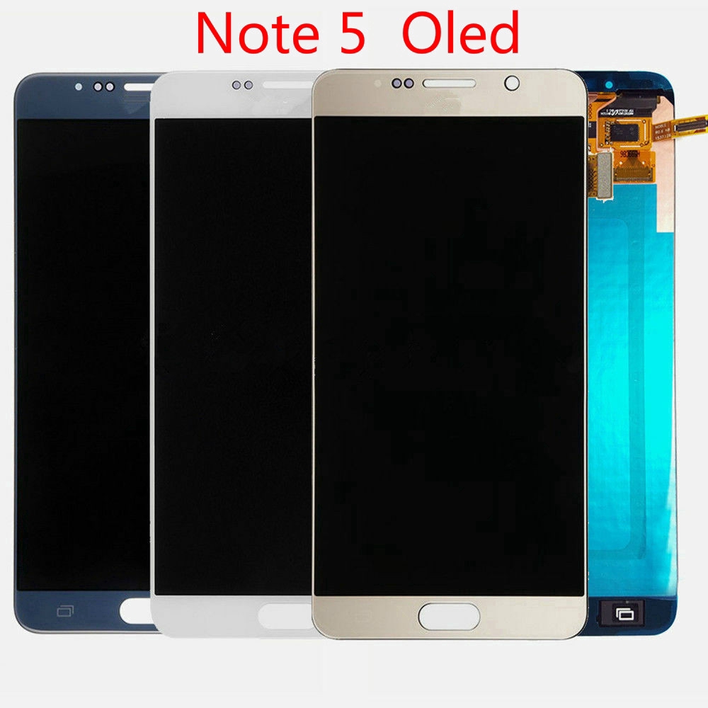 หน้าจอสัมผัสหน้าจอแสดงผลสัมผัส Lcd 5 . 7 Samsung Galaxy Note 5 Note 5 N920 N9208 screen
