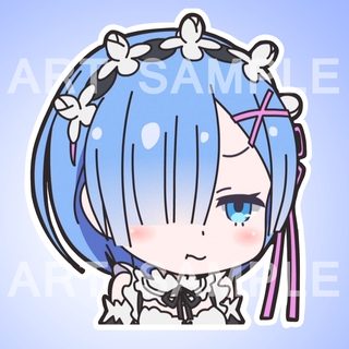 Rem re zero สติ๊กเกอร์ น้องเรม 2 ชิ้น Re:Zero isekai quartet สติกเกอร์Anime / Fan Sticker