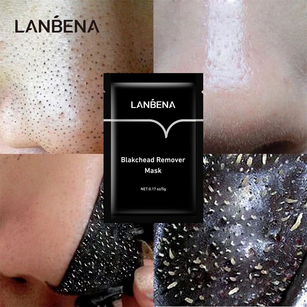 Lanbena มาสก์ดีท็อกซ์กําจัดสิวเสี้ยน สิวหัวดํา จมูก 1 ชิ้น