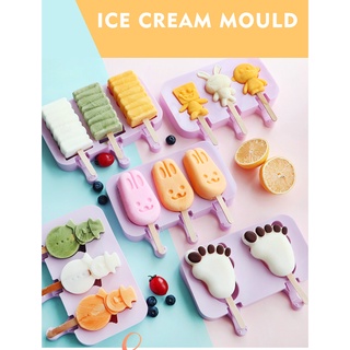 ที่ทำไอติม แม่พิมซิลิโคน New Silicone Ice Cream Mold Popsicle Molds DIY Homemade Cartoon Ice Cream Popsicle Ice Pop Make