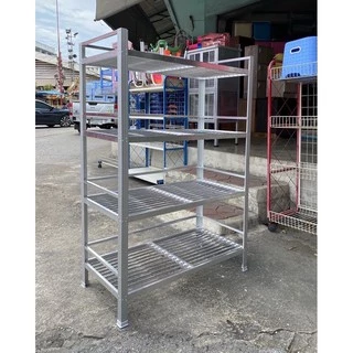 ชั้นคว่ำจานอลูมิเนียมแบบวางพื้น (ตัวใหญ่) รุ่น442*4ชั้น