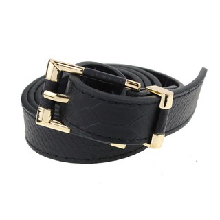 Fin 1 เข็มขัด เข็มขัดผู้หญิง Womens Belt Ceinture รุ่น Luxury 2043 (สีดำ)