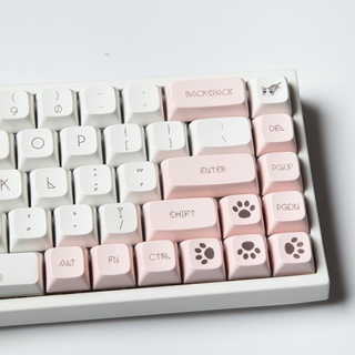 Xda ปุ่มกดคีย์บอร์ด 137 คีย์ PBT ลายธีมเมียวเมียวน่ารัก สําหรับ Cherry GMMK Pro XDA