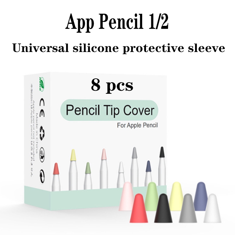 เคสปากกาสไตลัส ซิลิโคนนิ่ม กันลื่น สําหรับ Apple Pencil 1st 2nd Ipad 2-8 ชิ้น