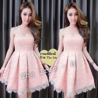 Hiso Dress เกาะอกลูกไม้ลายเชิง (โอรส)