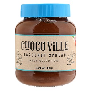 ชอคโกวิลล์เฮเซลนัทบดผสมโกโก้ 350กรัม Choco Ville Hazelnut Cocoa Mixed 350g