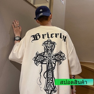 เสื้อยืดแขนสั้น ผ้าฝ้าย พิมพ์ลายกราฟฟิค ทรงหลวม โอเวอร์ไซซ์ สําหรับผู้ชาย ไซซ์ S - 7XL