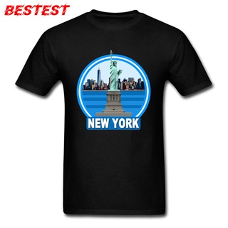 [S-5XL] เสื้อยืด ผ้าฝ้าย พิมพ์ลาย Guyss York The Statue Of Liberty แฟชั่นสําหรับผู้ชาย