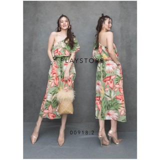 Multibrand Tropical Oneshouldar Dress