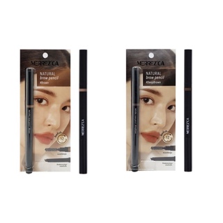 Merrezca Natural Brow Pencil 0.3g. เมอร์เรซก้า อายโบรว์ โปร เพ็นซิล ดินสอเขียนคิ้ว หัวตัด