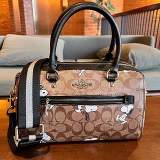 COACH (C4118) ROWAN SATCHEL  Coach X Peanuts Rowan Satchel In Signature Canvas With Snoopy Print