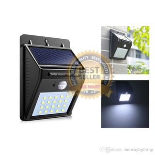 SALE  &gt;&gt;&gt;  SOLAR LED MOTION LIGHT  ไฟ LED ติดผนังโซล่าเซลล์พลังงานแสงอาทิตย์ 25 LED คุณภาพดี ไฟสว่างมาก แพ็คคู่ 2 ตัว