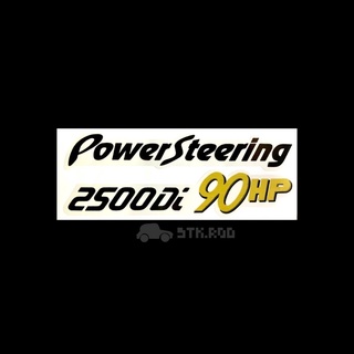 สติ๊กเกอร์ ติดฝาท้าย Power Steering 2500Di 90HP TFR ปี 1991-1996 ISUZU TFR สีดำ-สีขาว STICKER