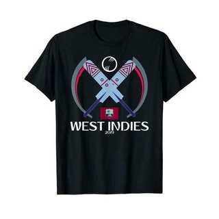 แขนสั้นcrew neckWanyg เสื้อยืดแขนสั้น พิมพ์ลาย West Indies Cricket Tee Cup 2019 สีดํา สไตล์คลาสสิก ของขวัญวันพ่อ สําหรับ