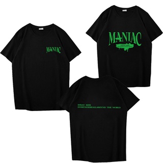 เสื้อยืดลําลอง แขนสั้น พิมพ์ลาย Kpop StrayKids MANIAC แฟชั่นฤดูร้อน สําหรับผู้ชาย และผู้หญิงS-5XL