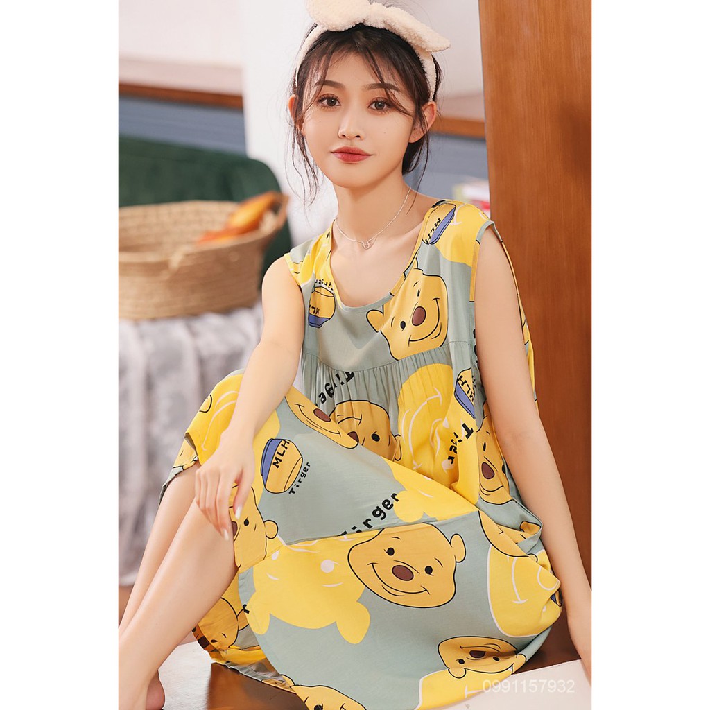 i6jj Yi Dai nightdressชุดนอนผ้าไหมผ้าฝ้ายฤดูร้อนของผู้หญิงสไตล์เจ้าหญิง ...