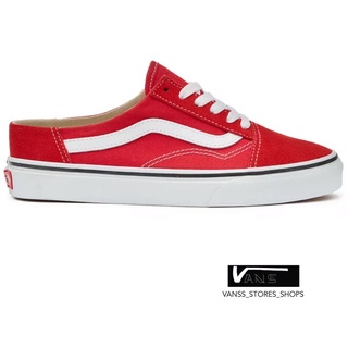 VANS OLD SKOOL MULE RED TRUE WHITE SNEAKERS สินค้ามีประกันแท้