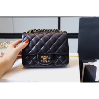 [ทักแชทก่อนสั่งซื้อ] Chanel mini 17 สินค้าเกรดพรีเมี่ยมนำเข้า  หนังแกะแท้นิ่มมาก หนังและอะไหล่นำเข้า