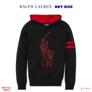 RALPH LAUREN BIG PONY MERINO WOOL HOODIE (BOYS SIZE 8-20 YEARS)