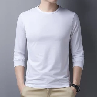 พร้อมส่งเสื้อยืดแขนยาวผู้ชายเสื้อยืดคอกลมผู้ชาย