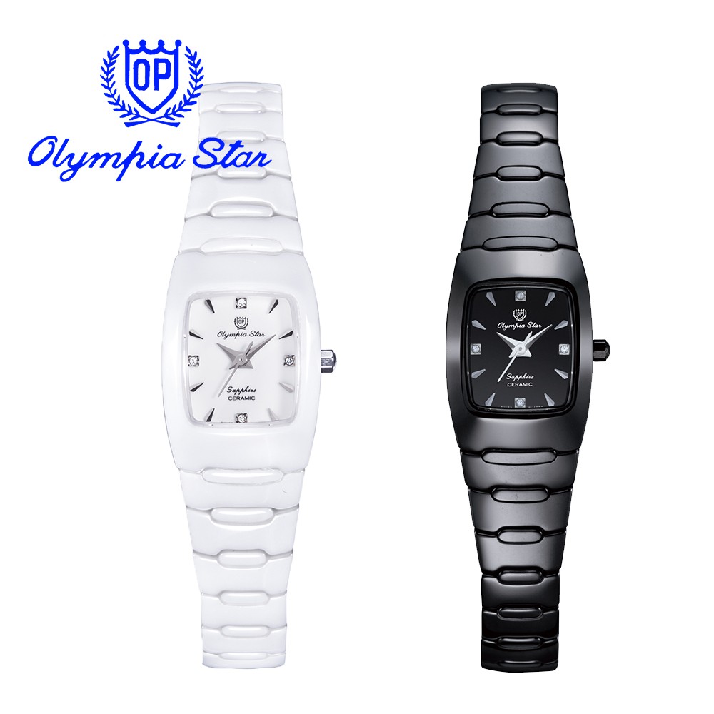 Olympia Star Watch [OPA] นาฬิกาผู้หญิง รุ่น 582-04  **ตัวเรือน/สาย เซรามิก** ( รับประกัน 1 ปีเต็ม )