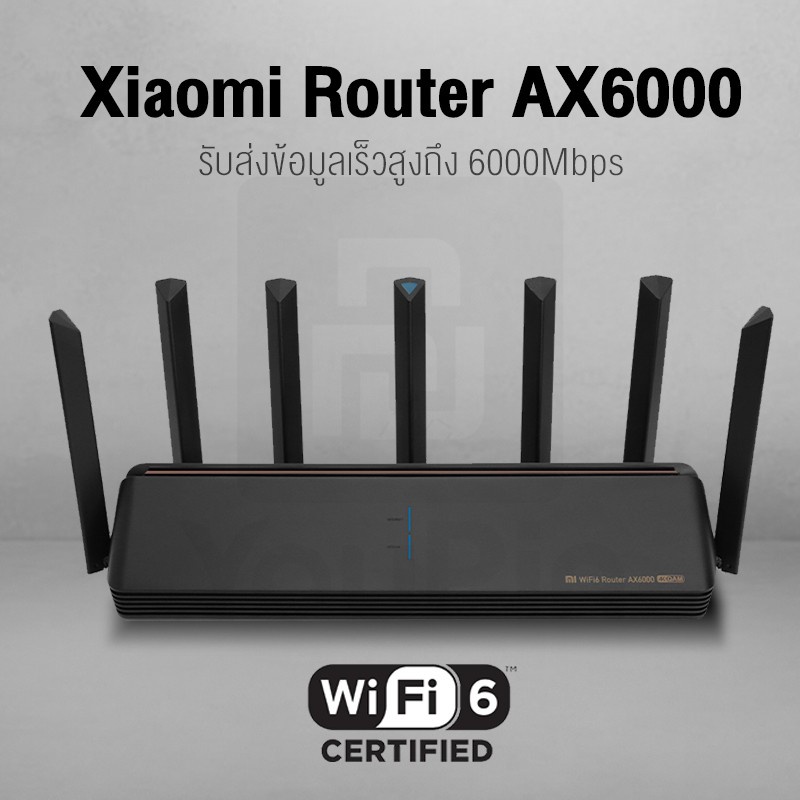 Xiaomi Mi AIoT ax6000 Router WiFi6 / IoT เราเตอร์รับสัญญาณ Wi-Fi เชื่อมต่อแอพ Mi WiFi 5.0