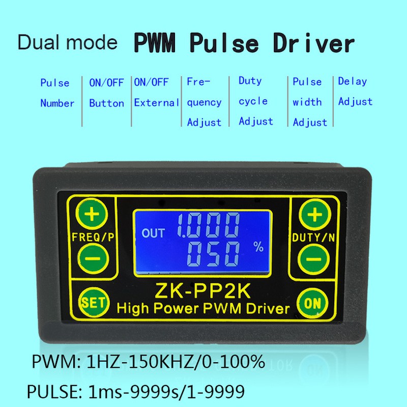 ZK-PP2K PWM DC 3.3 ~ 30 โวลต์ 12 โวลต์ 24 โวลต์มอเตอร์ควบคุมความเร็ว regulator 8A 150 วัตต์ปรับ LED หรี่ชีพจรความถี่หน้าที่อัตราส่วน