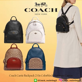 Coach Carrie Backpack 23 In Colorblock Signature Canvas