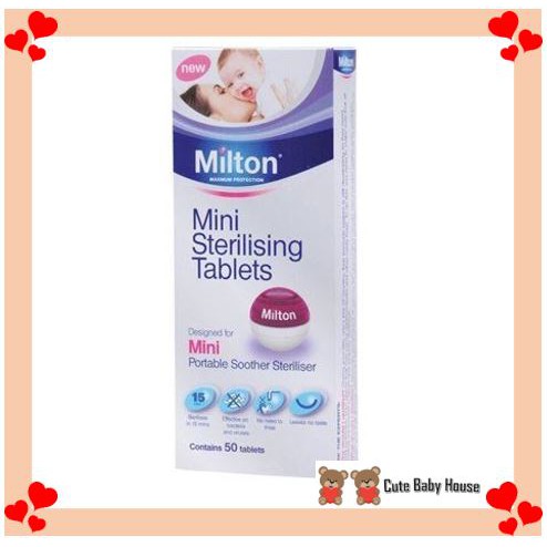 Milton Mini Sterilising Tablet 50Pk