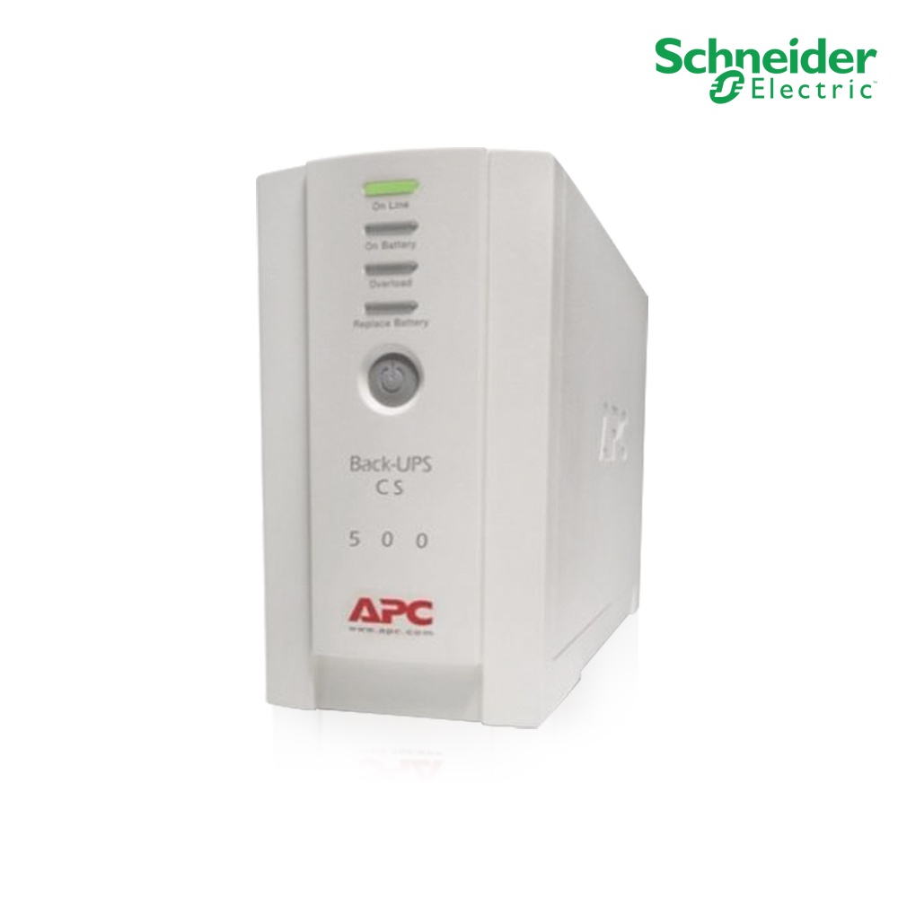 Schneider Electric APC เครื่องสำรองไฟ สำหรับคอมพิวเตอร์ (500VA/300Watt) 230V มี PowerChute 4IEC 1 Su