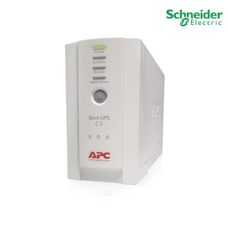 Schneider Electric APC เครื่องสำรองไฟ สำหรับคอมพิวเตอร์ (500VA/300Watt) 230V, มี PowerChute, 4IEC &amp; 1 Surge รหัส BK500EI