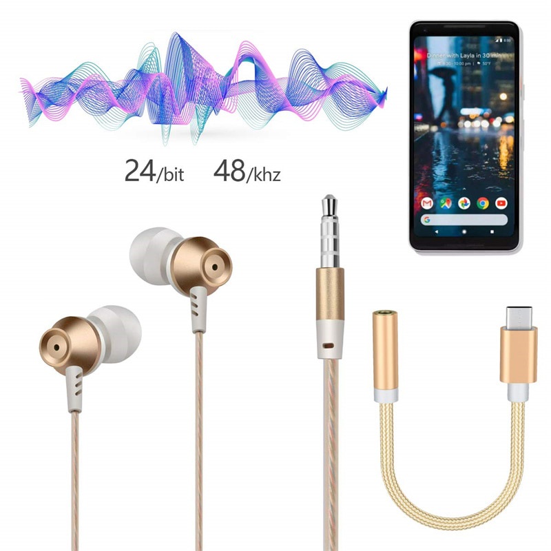 USB Type C ถึง 3.5 มม.แจ็คสายสัญญาณเสียง USB-C Type-C รูปที่ 5