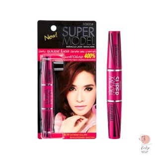 Mistine Super Model Miracle Lash mascara มิสทิน ซุปเปอร์ โมเดล มาสคาร่า สูตรล้างออกง่าย สวยครบ 2ด้านในแท่งเดียว ของเเท้💯