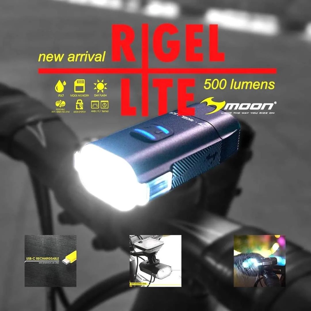 ไฟหน้า MOON FRONT LIGHT RIGEL LITE 500 LUMENS