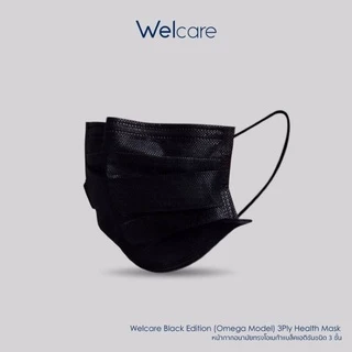 Welcare Mask Black Edition หน้ากากอนามัยสีดำ บรรจุแพ็คละ 5 ชิ้น Exp.31-10-2028