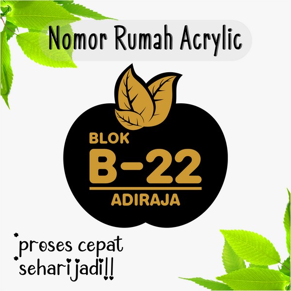 [ครบรอบหนึ่งวัน] ACRYLIC HOUSE NUMBER / MINIMALIST / ACRYLIC / STICK - NR21
